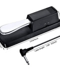 Universal Sustain Pedal For Digital Pianos And MIDI Keyboards With Quarter Inch Jack And Polarity Switch Plug And Play Ready