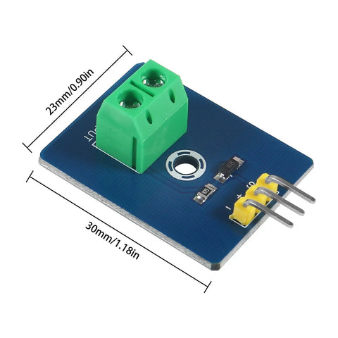 8 Pack Piezo Vibration Sensor Module Analog Ceramic Sensor For Arduino DIY Kit, blue board with green terminal, size details