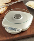Digital Glass Top Kitchen Scale With 11 Lb Capacity And LCD Display Weighs In Grams And Ounces For Baking Cooking And Meal Prep