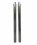 Two Pairs Of 32 Inch 250 Pound Capacity Heavy Duty Locking Drawer Slides With Side Mount Full Extension And Three Fold Ball Bearing Stainless Steel Rails.