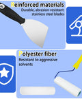 Self Leveling Concrete Tools Spiked Roller With 63in Telescopic Pole For Epoxy Resin And Concrete Floors, Boost Job Speed And Precision, Slash Labor Time In Half With A Pro Grade Kit; stainless steel blade and foam roller