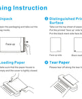 Using instruction guide for Slick Wireless Tattoo Transfer Stencil Printer For A4 Paper with four steps illustrated.