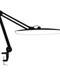 Lit LED Desk Lamp With Clamp Dimmable Task Light For Reading Office And Craft 20 Inch Metal Swivel Arm 117 LEDs frontal view