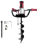 Powerful 1500W Electric Post Hole Digger with 6 Inch Auger Bit for Fence Posts, Decks, Tree Planting, Ergonomic Handle, Easy Start