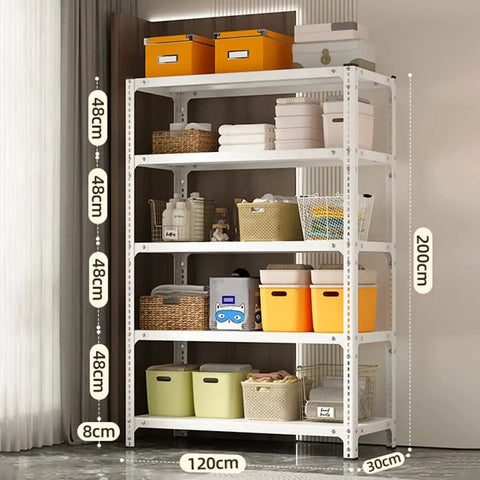 5 Tier Heavy Duty Steel Workhorse Shelving With Adjustable Heights Garage Storage Rack and Rock Solid Wire Shelves for Warehouse Tasks in a modern space.