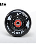 Close-up of 85A hardness indoor outdoor inline skate wheel with bearing for replacement 4 pack 72mm 76mm 80mm smooth fast glides