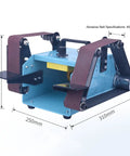 Heavy Duty Desktop Belt Sander And Grinder Featuring A Kickin 950 Watt Copper Motor Plus Rugged Steel Frame for quick sanding tasks.