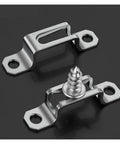 50 Piece Set Invisible Two In One Connector Screws Hidden Cabinet Wardrobe Fasteners Stainless Steel Slide Lock Hardware for Laminated Wood Assembly