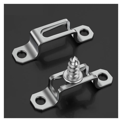 50 Piece Set Invisible Two In One Connector Screws Hidden Cabinet Wardrobe Fasteners Stainless Steel Slide Lock Hardware for Laminated Wood Assembly