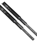 Beefed Up Heavy Duty Three Section Drawer Slides Black 12 Inch 100 Pound Load Capacity Smooth Glide Full Extension Tracks Pair