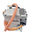 Heavy Duty Byd Qin Ev Air Compressor Bc28a 409V Straight Oem Swap Electric Refrigeration Pump with wiring and sealed housing.