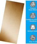 Brass Shim Stock Assortment 6 Inch By 3 Inch Sheet With Six Thicknesses 0.002 0.004 0.006 0.008 0.012 0.016 For DIY Metalworking
