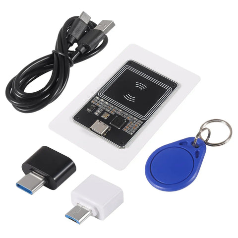 PN532 V2.0 NFC RFID Wireless Module Kit with plug and play I2C IIC SPI Type C reader writer modes, IC S50 card, PCB antenna