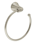 Elm 4 Piece Wall Mounted Bathroom Hardware Set In Satin Nickel Finish With Towel Bar Hand Towel Ring Robe Hook And Toilet Paper Holder Top Notch Style And Easy Install hand towel ring in satin nickel