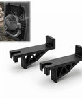 Keep The Pup Squad Chill As The Summer Temps Rise Using This Trusty 2 Pack Fan Mounting Clip That Secures Battery Operated Blowers Firmly Inside Any Standard Dog Crate Or Pet Enclosure Setup. Two black plastic mounting clips for dog crate fans.