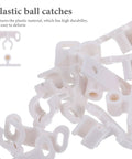 12 Pack Plastic Ball Catch Cabinet Door Latches Replacement for Securely Closing Furniture and Drawer Doors
