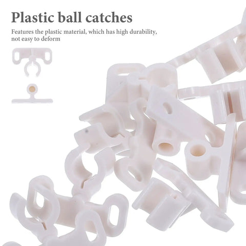 12 Pack Plastic Door Ball Tension Latches For Cabinets And Drawers, white ball catches for furniture and closet doors