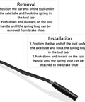 Air Brake Spring Tool For Heavy Duty Tractors And Trailers Brake Shoes Installer Durable Carbon Steel Construction Anti Corrosion Design Safe Quick Brake Replacement And Maintenance with usage instructions