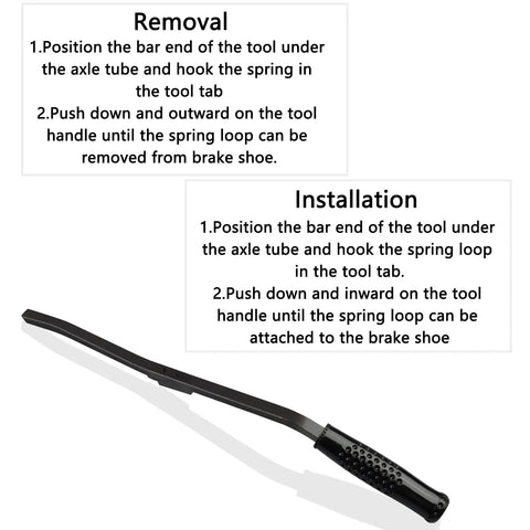 Air Brake Spring Tool For Heavy Duty Tractors And Trailers Brake Shoes Installer Durable Carbon Steel Construction Anti Corrosion Design Safe Quick Brake Replacement And Maintenance with usage instructions