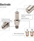 Electrode Tip Standoff For 62204 Plasma Cutter Torch Kit Pack Of 24 Replacement Consumables with copper hafnium electrode