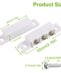 Magnetic Reed Switch NC NO Proximity Sensor for Door Alarm and Window Safety DC 5V 12V 24V Compatibility White ABS Surface Mount