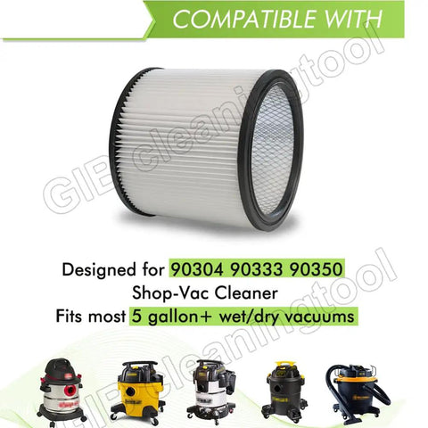Must Have All In One Replacement Vacuum Filters Kit for 5 Gallon Wet Dry Vacuums cartridge filter fits multiple models