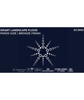 Premium 9 Watt Smart Led Landscape Floodlight 12 Pack Delivering Dang Bright 800 Lumens showing bronze finish and PAR20 size design.