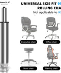 5.5 Inch Heavy Duty Office Chair Gas Lift Cylinder Replacement For Desk Chairs And Gaming Chairs with universal fit diagram