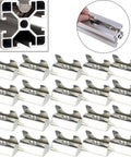 Heavy Duty M8 Shrapnel Nuts Spring Loaded T Nuts Fit 30 Or 40 Or 45 Series Aluminum Profile Slots Carbon Steel Gear for DIY Projects, multiple t nuts shown.