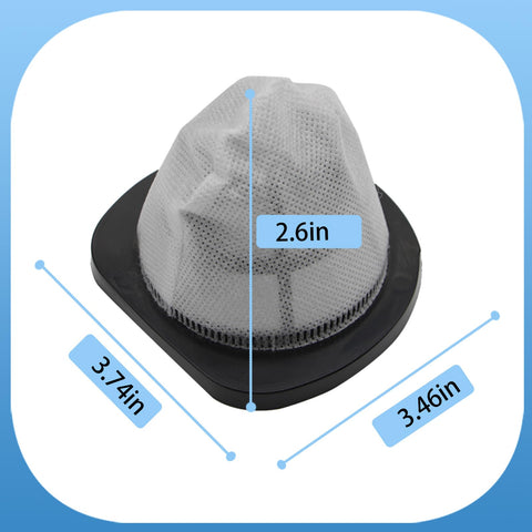 Dimensions of Replacement Filter Set For Bissell 3 In 1 Lightweight Stick Vacuum 38B1 38B1L 1059 Series includes Four Vacuum Filters and Foam