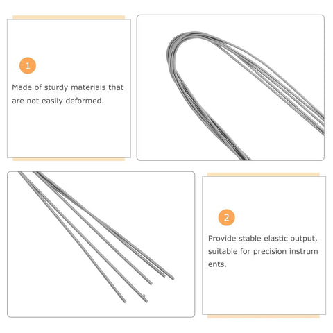 Stainless Steel Extension Spring Set Five Pack 3mm Diameter High Tension Fatigue Resistant For Light Duty Machinery Linkage With Position Feedback And Stable Tension DIY Friendly For Repairs And Automated Equipment, 5 steel springs