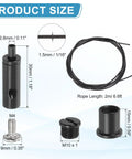 Durable Ceiling Hanging Wire Cable Kit For Pendant Chandeliers And LED Panels 6.6 Foot Adjustable Dimensions