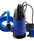 1.5HP Sump Pump Beast with 4000GPH high flow clean and dirty submersible water pump dual system, blue thermoplastic body with hose