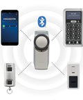No Drama Smooth Wireless Bluetooth Keypad With Sleek Touch Display For Straight Up Secure Code Entry And Easy Wall Mount Setup In Crisp White Finish For Your Secure Hangout Spot with smartphone and access devices.