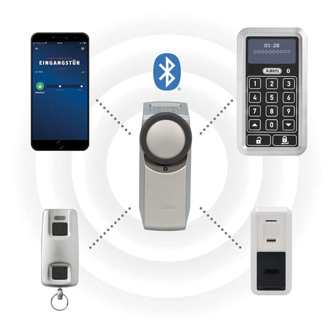 No Drama Smooth Wireless Bluetooth Keypad With Sleek Touch Display For Straight Up Secure Code Entry And Easy Wall Mount Setup In Crisp White Finish For Your Secure Hangout Spot with smartphone and access devices.