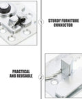 Two Pack Sectional Sofa Connectors Clips Set Steel And Zinc Alloy Couch Snap Fittings For Stable Easy Install And Tight Joins