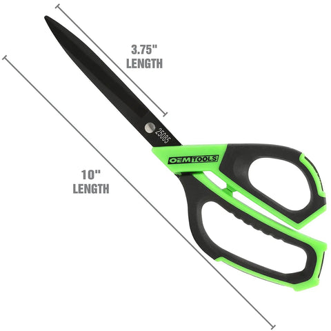 10 Inch Utility Scissors With Durable Stainless Steel Blades For Precise Cutting Of Paper Cardboard Carpet And Crafts, Ergonomic Handle