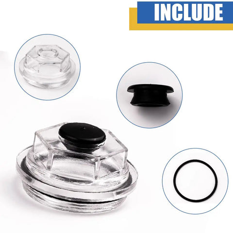 Pair Of 2-7/8 Inch Oil Bath Caps For Dexter Trailer Axles 6K 7K And 8000 Pound Drums Direct Replacement For 8-219 8-285 8-286