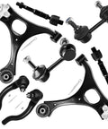 SCITOO 8-piece front suspension kit: lower control arms, ball joints, sway bar links, tie rod ends for Honda Civic.