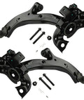 6Pc Front End Suspension Kit For 2007 2012 Acura RDX With Front Lower Control Arms Ball Joint Assembly Front Outer Tie Rod Ends And Front Stabilizer Sway Bar End Links For A Smooth Beefed Up Ride And Ready To Install Replacement Upgrade, black steel control arms