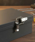 Heavy Duty 304 Stainless Steel Toggle Latch With Double Spring Draw Catch on a toolbox, showcasing secure fit.