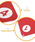 Sturdy Indoor Hanging Fencing Practice Target with Dope Double Sided Rubber Surface, showing light and portable features.