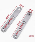 Massive 4 Piece Stainless Steel Concealed Door Pivot Hinges Packed With Smooth 360 Rotating Swivel Mechanisms Built Like A Tank For Rock Solid Cabinet And Shelving showing detailed dimensions and design.