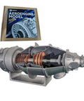 Hands On 3D Printed Turboprop Engine Model Kit In One Fifty Scale With PT6A Details Semi Dissected Engine And Electric Fan Blades For STEM Education And Science Demonstrations 100 Pieces, box and cutaway model