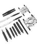 Heavy Duty 14PCS Bearing Puller Kit And Gearbox Separator Set Alloy Steel Pro Tools For Auto Gear Shaft Fix L Leg Puller For Pulley Flywheel Removal Wheel Hub Axle Shaft Work Quick Setup On Cars Trucks Helps Nail The Job Quick No Drama, 14-piece alloy steel puller set