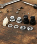 Must Have M12 EBike Hub Motor Axle Nut Kit With Front Lock Nut Lock Washer And Protective Cover For 12mm Shafts