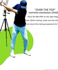 Golfer using Golf Swing Training Kit with Phone Holder Lightweight 360 Degree Alignment Sticks Tripod Stand For Practice