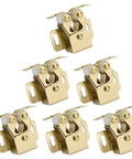 Six Pack Metal Cabinet Door Ball Catches With Rugged Texture And Smooth Golden Finish Spring Latches