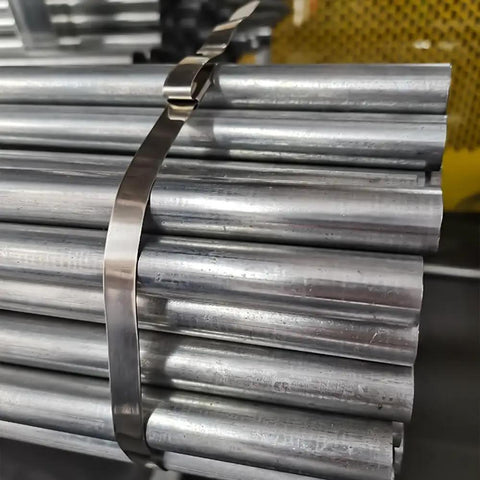 Heavy Duty 48 Inch Stainless Steel Zip Ties, 500 Lb Break Strength used to secure metal pipes