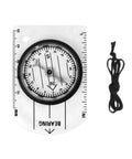Map Reading Compass With Ruler For Backpacking And Camping, Lightweight Acrylic Navigation Tool, survival gear, includes black cord
